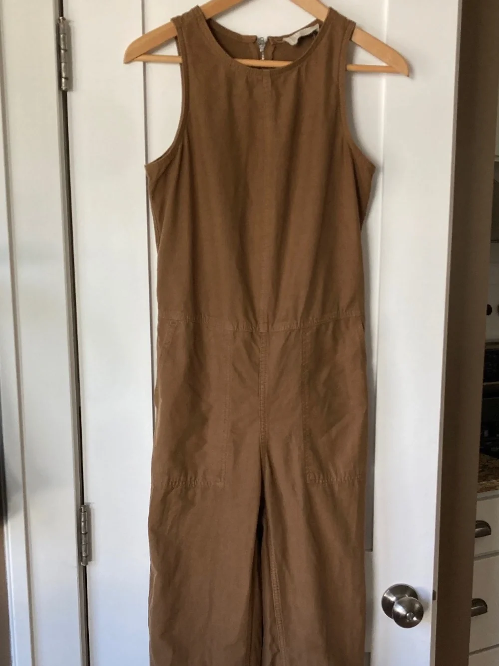 Everlane Fatigue Organic Cotton Barrel Leg Jumpsuit - Brown